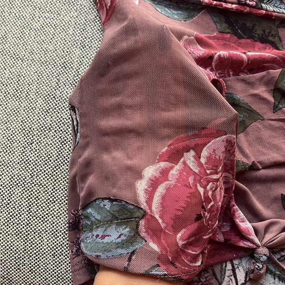 Y2K Vintage Sheer “Night Garden” Floral Top, Circa 2005 - Picture 9 of 16